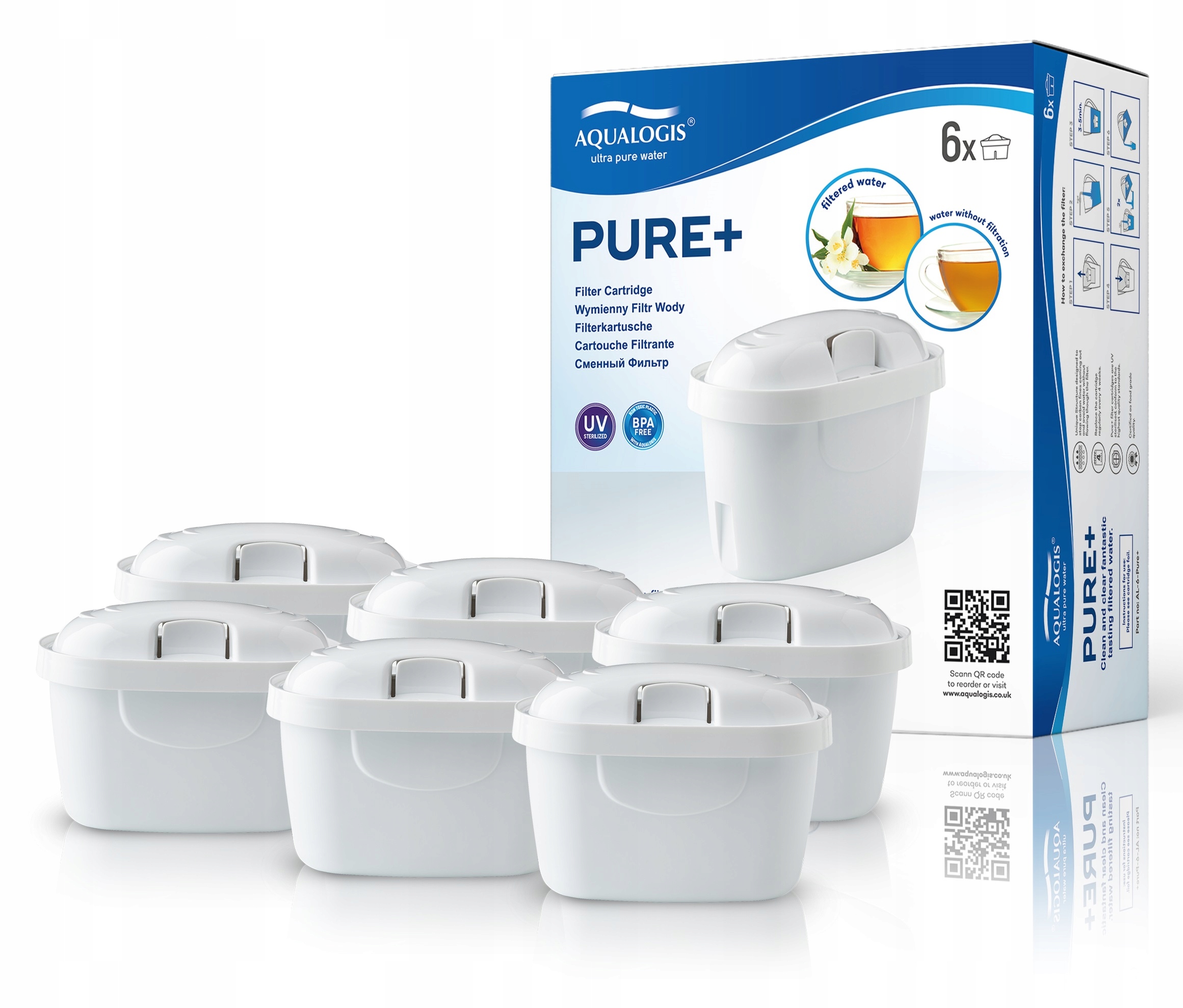 Filtračná vložka do kanvičky Aqualogis Pure+, 1 ks.